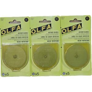 3 - OLFA 5 Pack Rotary Replacement Blade 60mm NWT